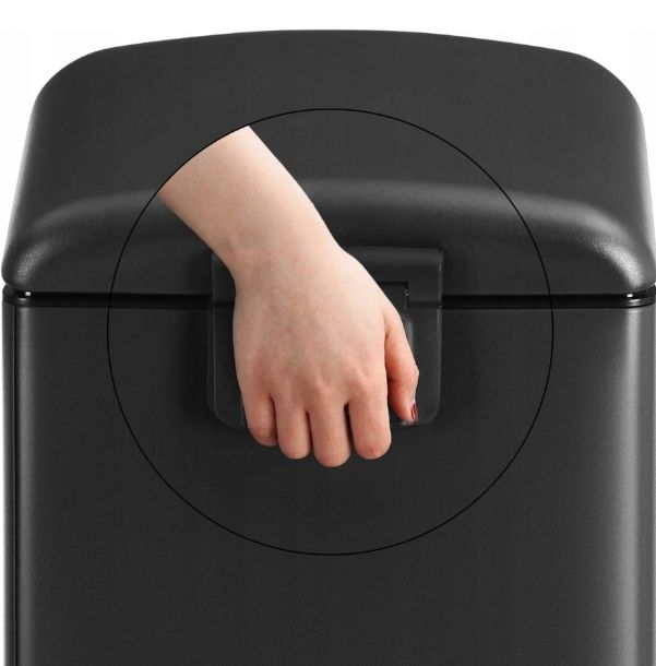 Songmics Kosz Na Śmieci 30 L Czarny Ltb01Bk