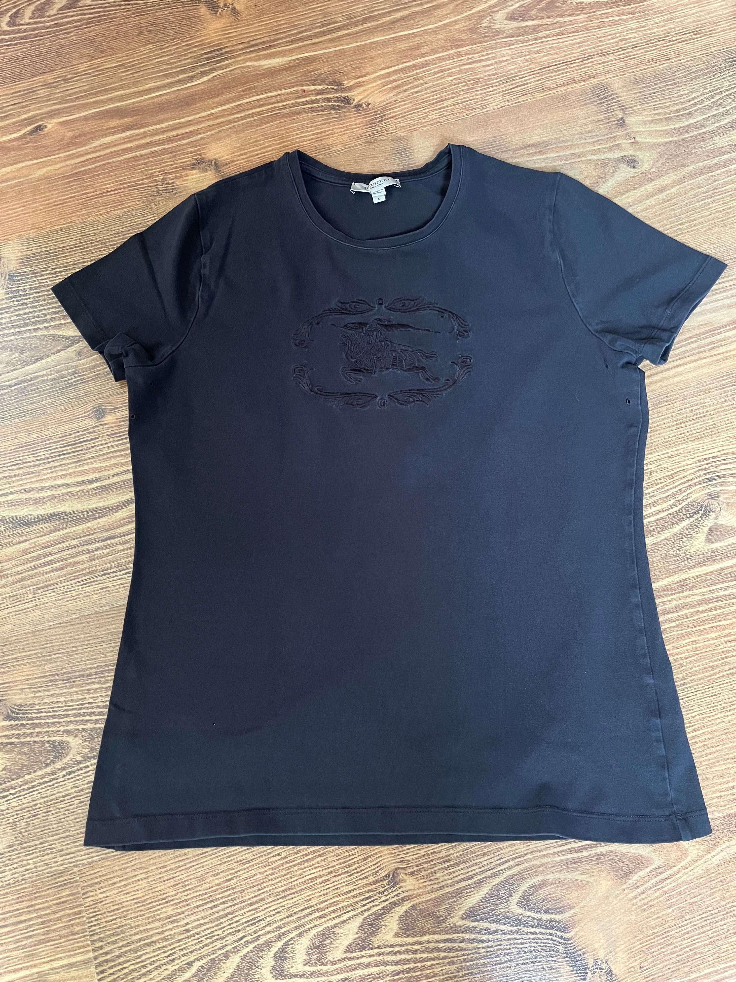 T-shirt Burberry czarna bluzka