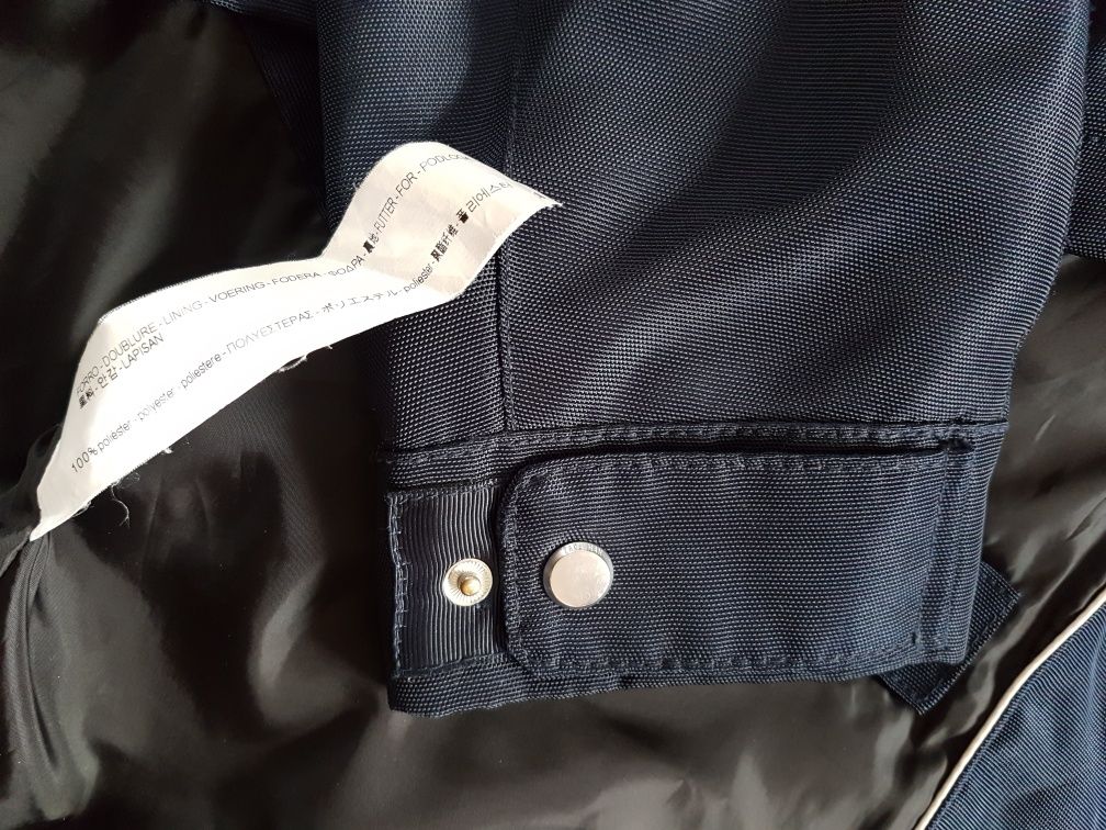 Zara Men XL   kurtka męska granatowa przejściowa z chowanym  kapturem