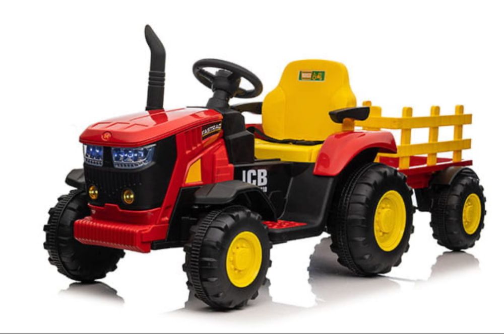 Duży traktor na akumulator dla dzieci pilot dźwięki 12V 90W mocny