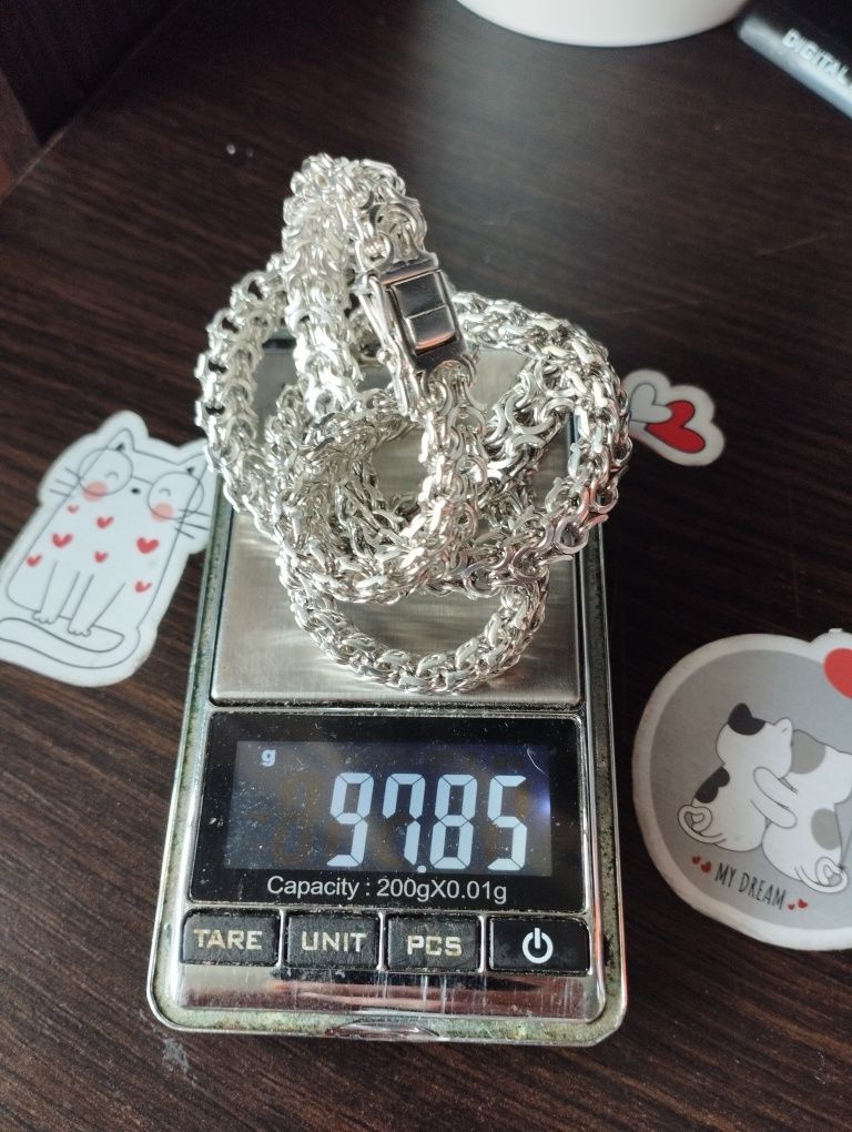 Серебряная крупная цепь 97.85 грамма 57 см