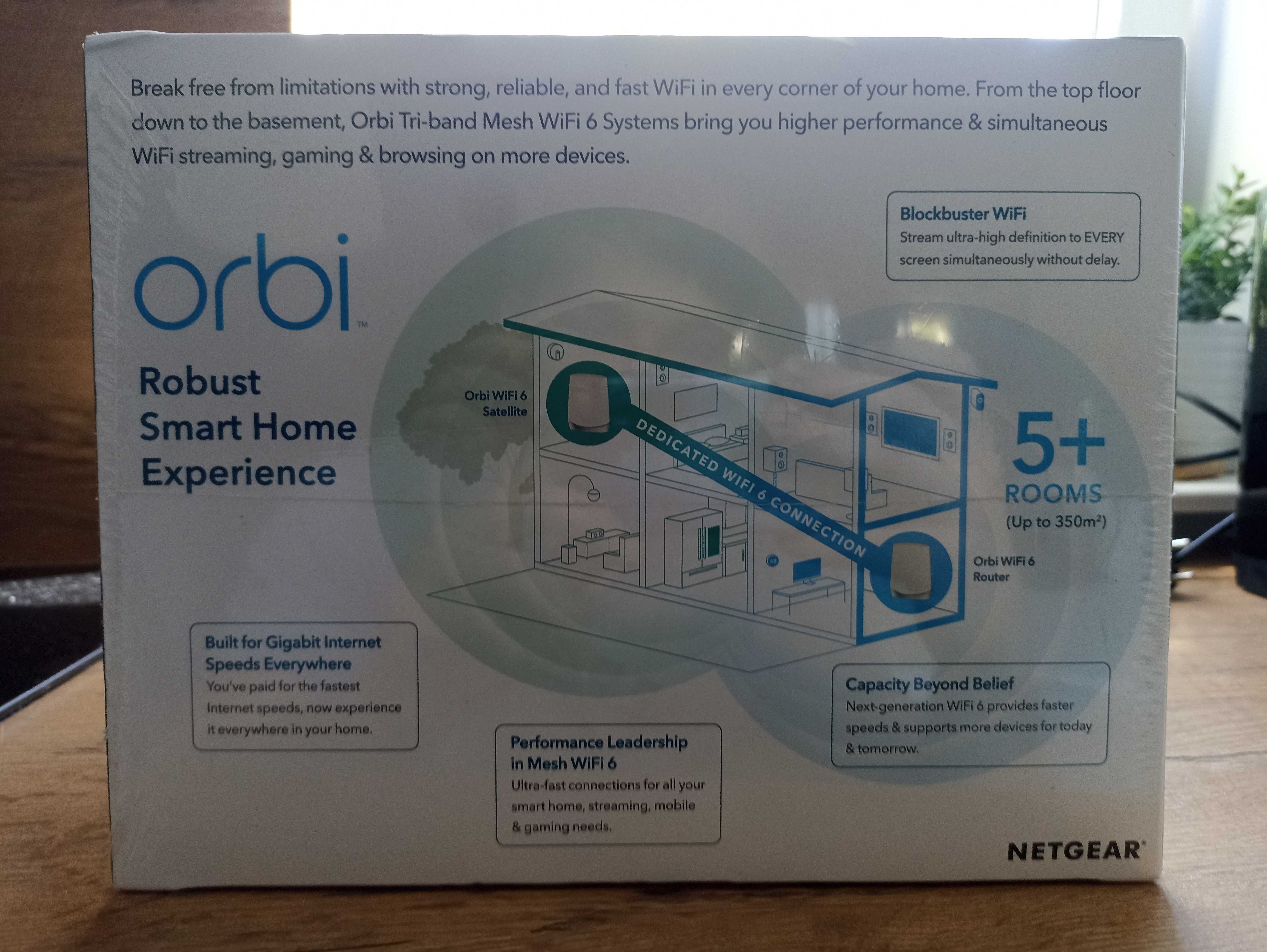 Router Netgear Orbi WiFi6 RBK752 (4200Mb/s a/b/g/n/ac/ax) 2xAP