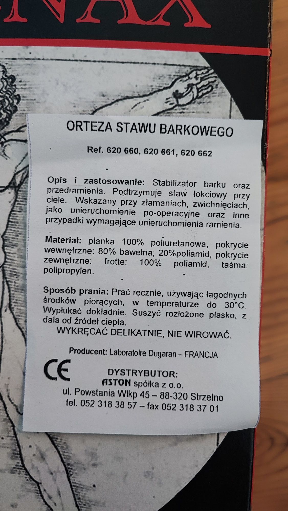 Orteza, stabilizator stawu barkowego