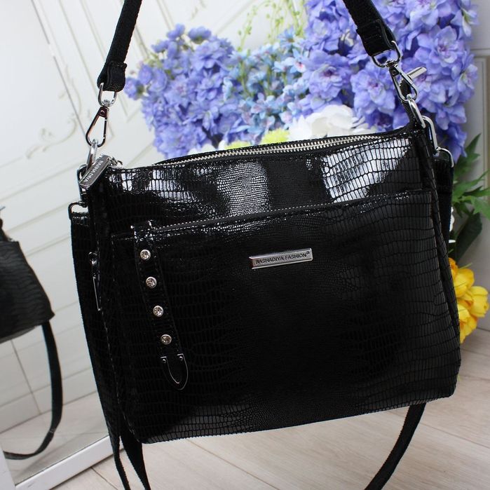 Неймовірна жіноча сумка із лазерної натуральної шкіри