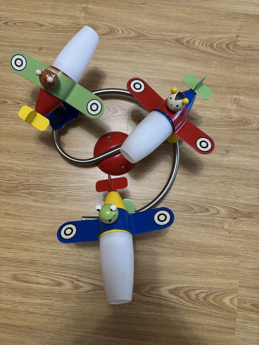 Люстра дитяча літачки з лампочками