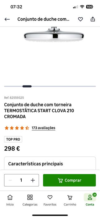 Chuveiro Novo Marca Grohe Termoestatico