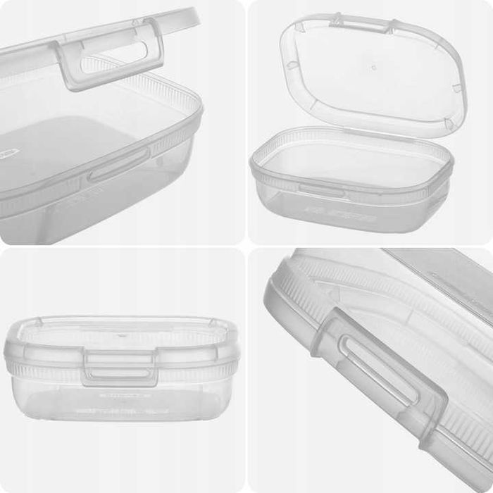 CURVER Zestaw Pojemników SNAPBOX 0,25l+0,4l+1,3l+1,8l Transparentne