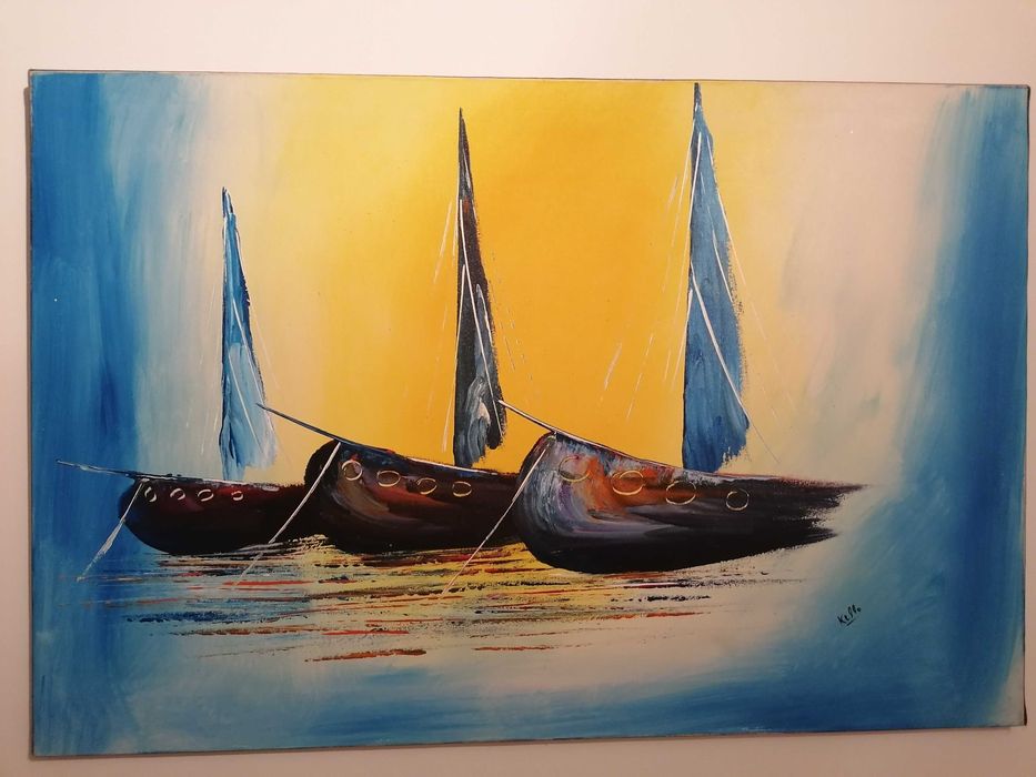Pintura Original a Óleo/Pastel por Kello (Artista de Cabo Verde)