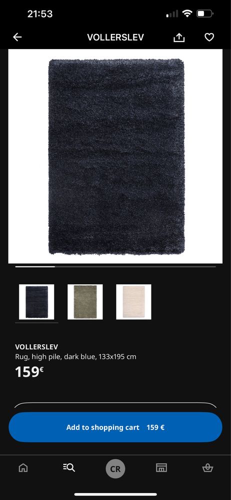 Tapete IKEA azul