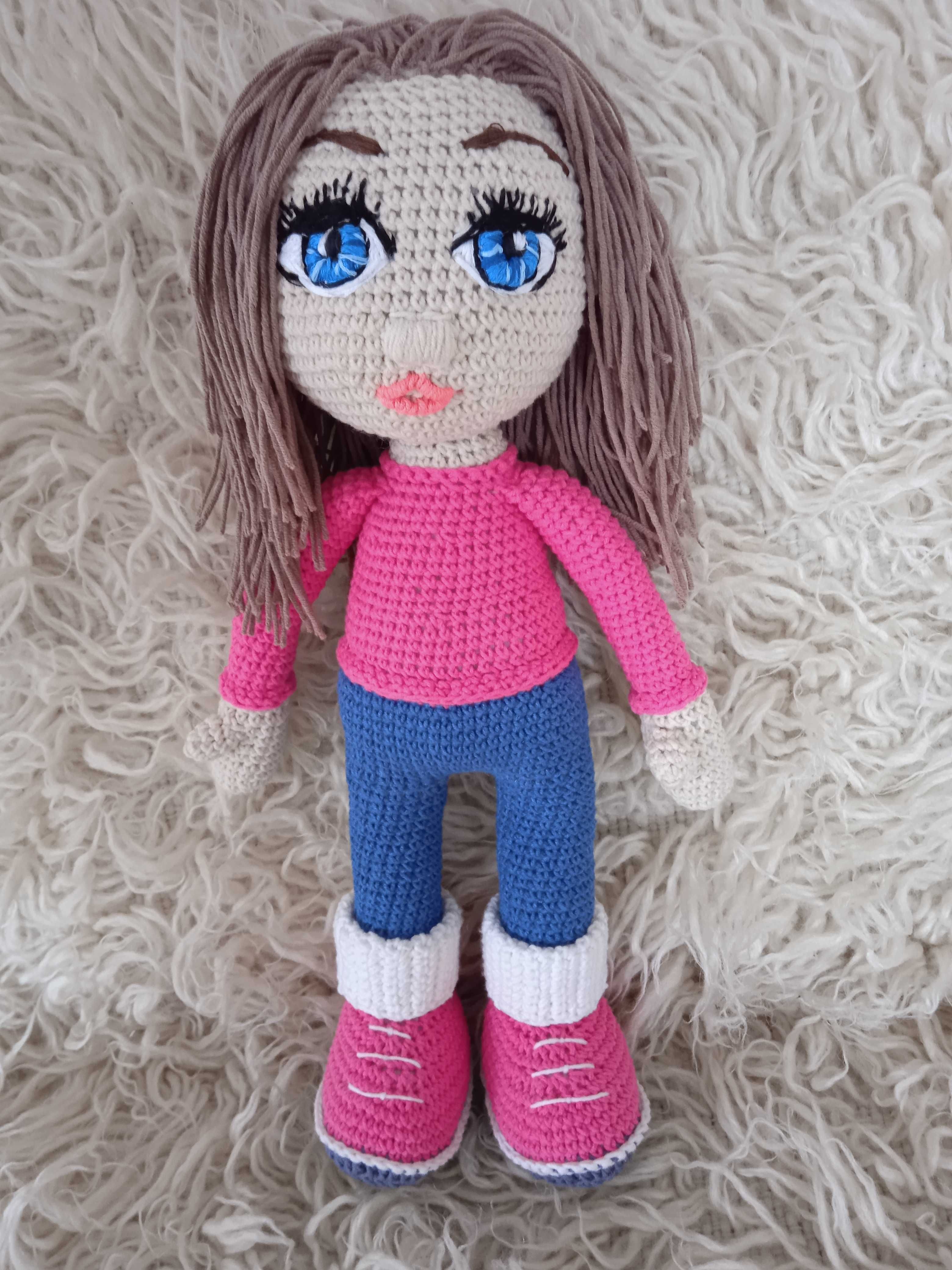 lalka , maskotka na szydełku , rękodzieło , amigurumi, hand made