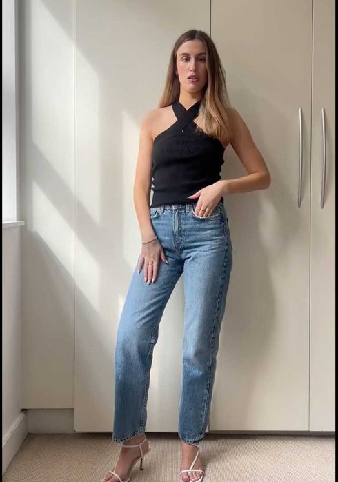 Нові джинси жіночі Zara mom-fit з високою посадкою розміру 34