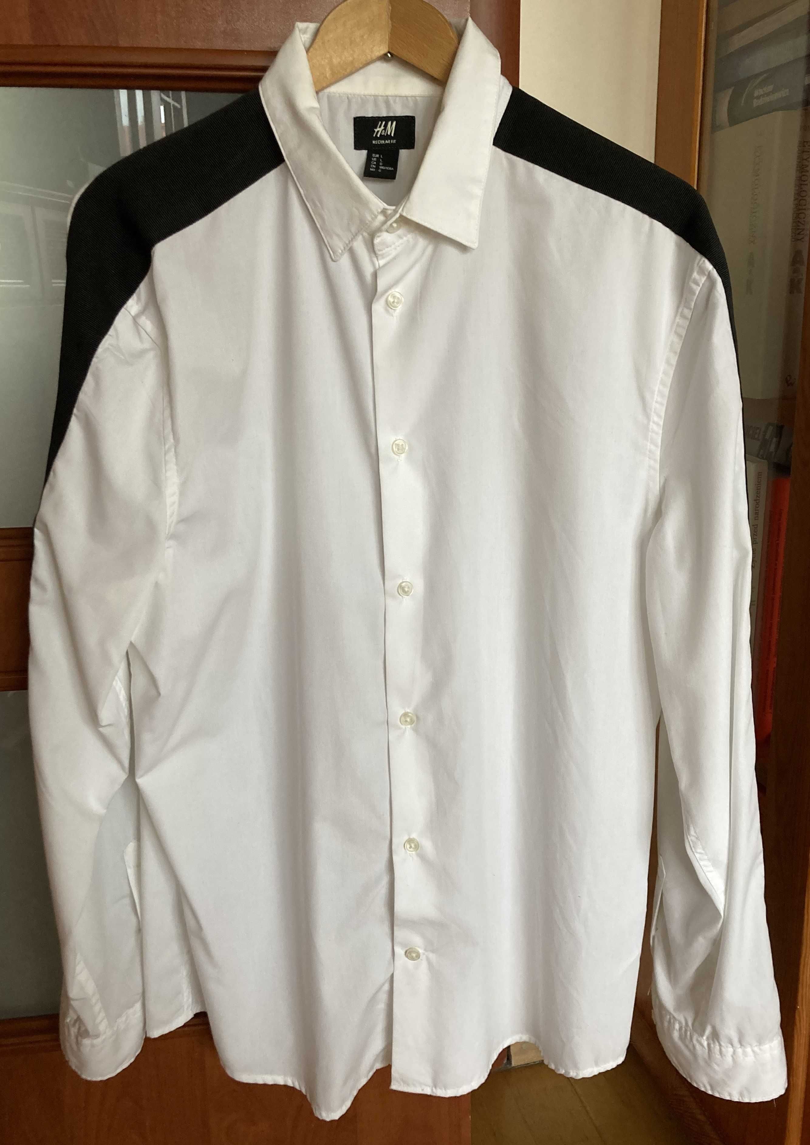 biała koszula dł. rękaw, "H&M", L, 35 zł