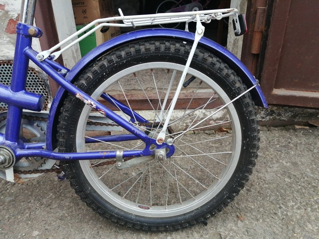 Велосипед дитячий Veloz 18 дюймів фіолетовий для дівчинки