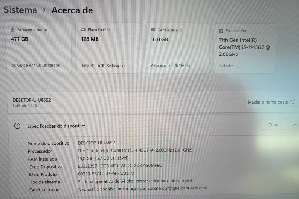 PC Portátil DELL Latitude 9420
