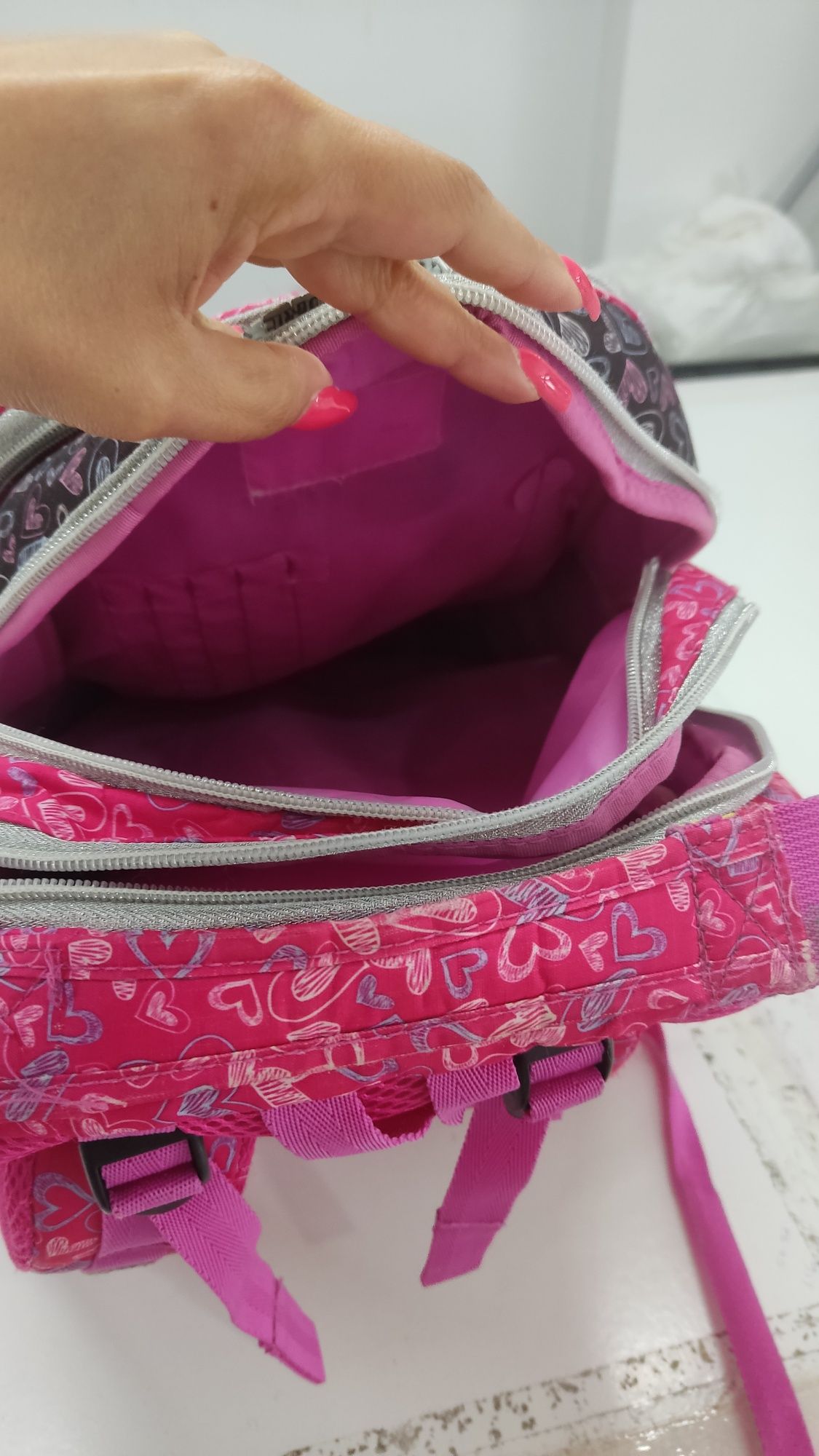 Mochila menina rosa