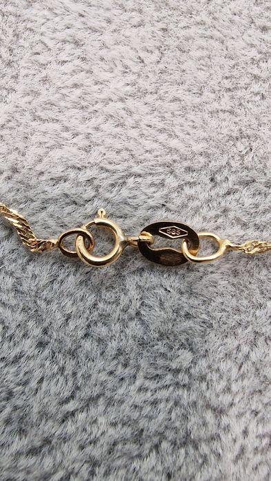 ZŁOTY łańcuszek 14K pr.585 splot singapur 45cm Komis Madej Sosnowiec