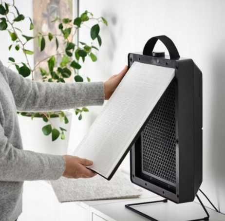 IKEA FORNUFTIG Oczyszczacz Powietrza Czarny 31x45 Nowy