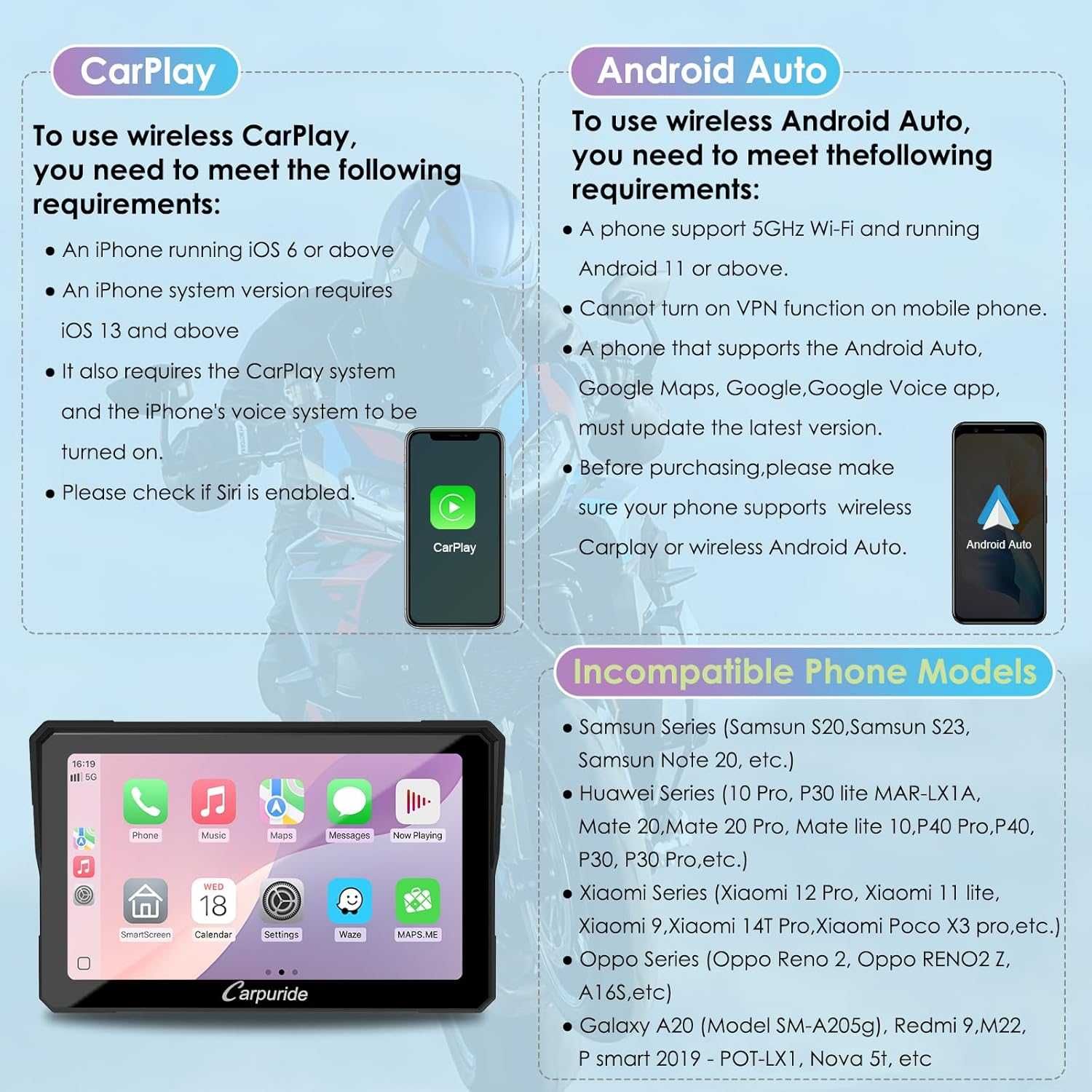 Carpuride W702S - Android Auto e Apple Carplay