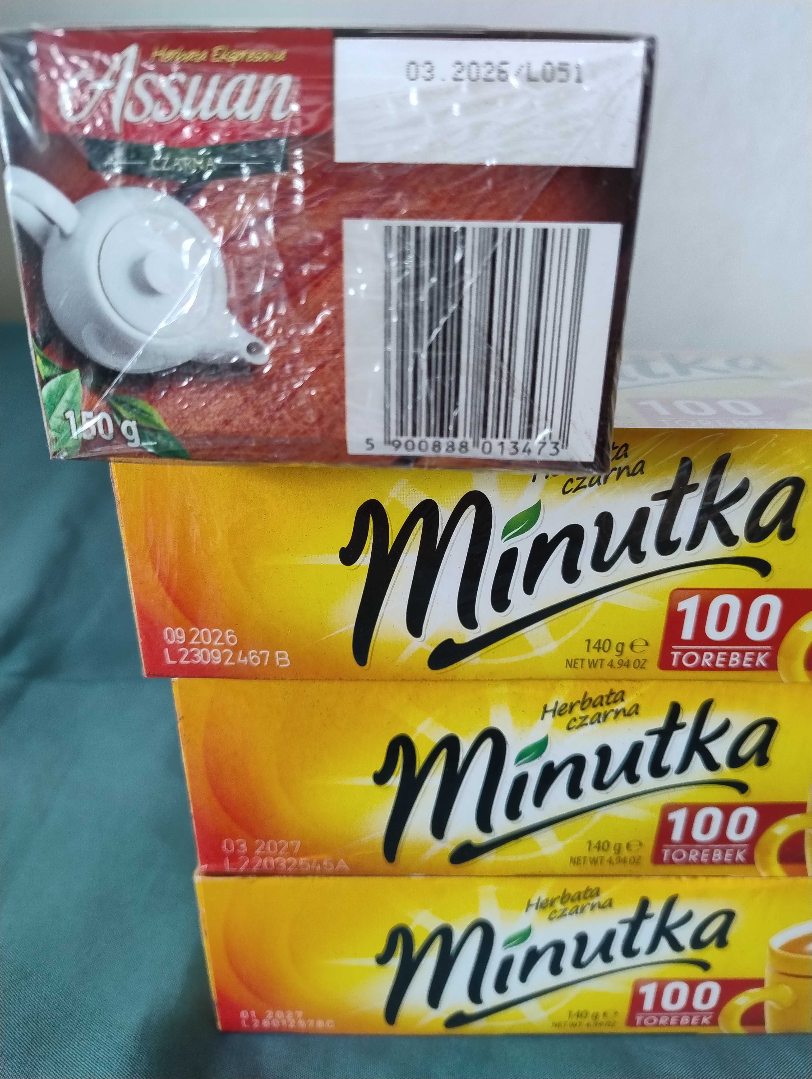 Minutka Herbata czarna ekspresowa 100szt.140g Exp. Assuan 100 szt.150g