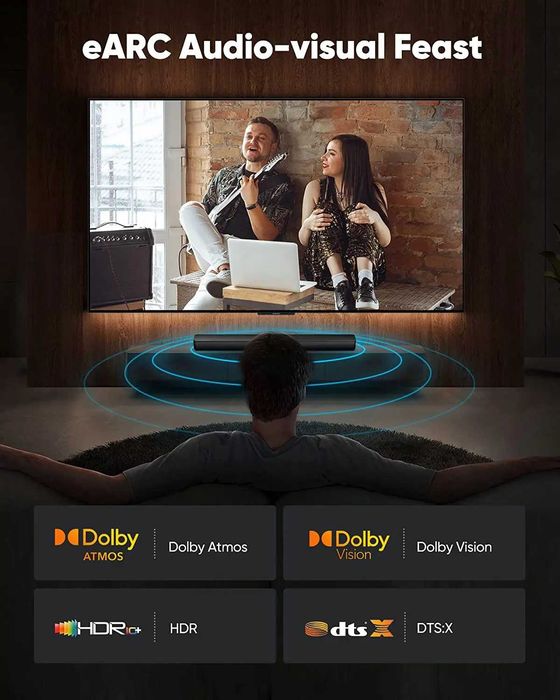 Кабель CYANMI 8K HDMI 2.1, 48 Гбит/с 0,5 м