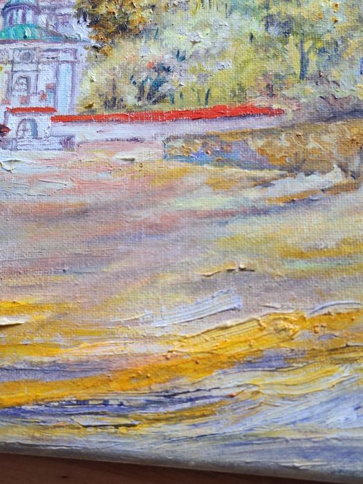 Kazimierz Dolny /obraz olejny-recznie malowany szpachelką I pędz.30/40