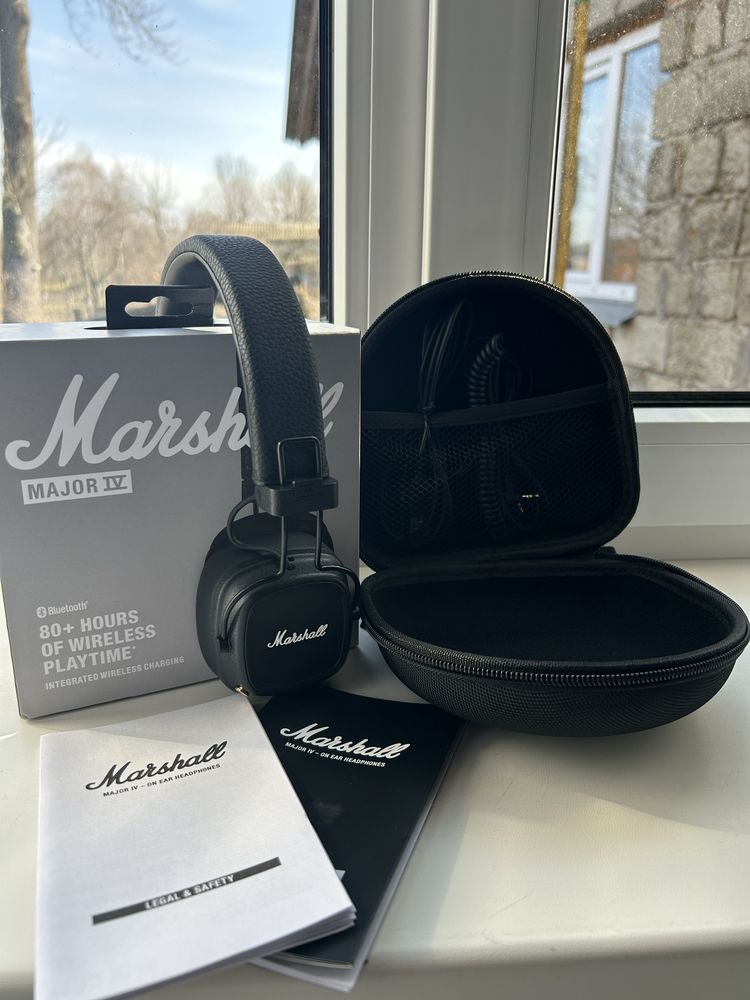 Marshall Major 4 Black+(Чехол у подарунок) нові,бездротові навушники