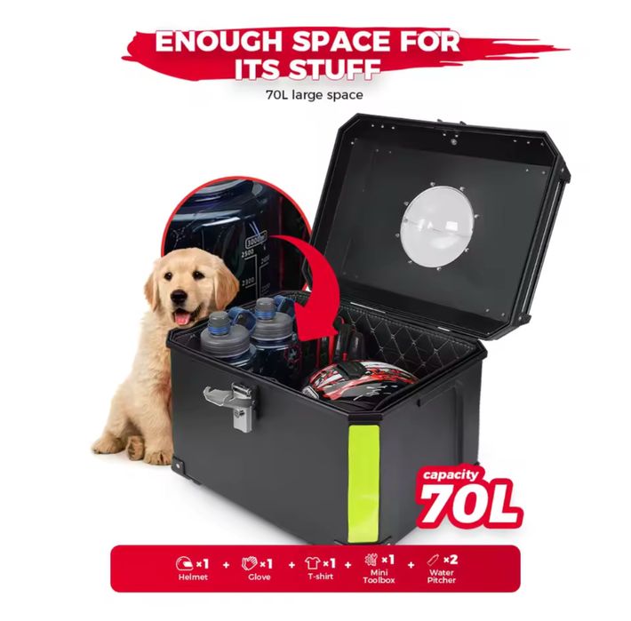 Кофр для собак для мотоцикла / Сумка-корзина для мотоцикла 70л.