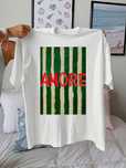 T-Shirt Luźny Z Nadrukiem Slogan Biały Casual Shein L 40