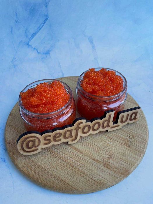 ікра форелі ,натуральна ікра лосося , червона ікра