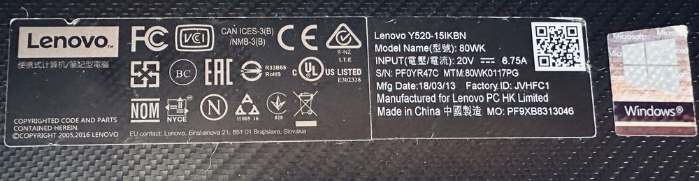 Portátil Lenovo Gaming i7