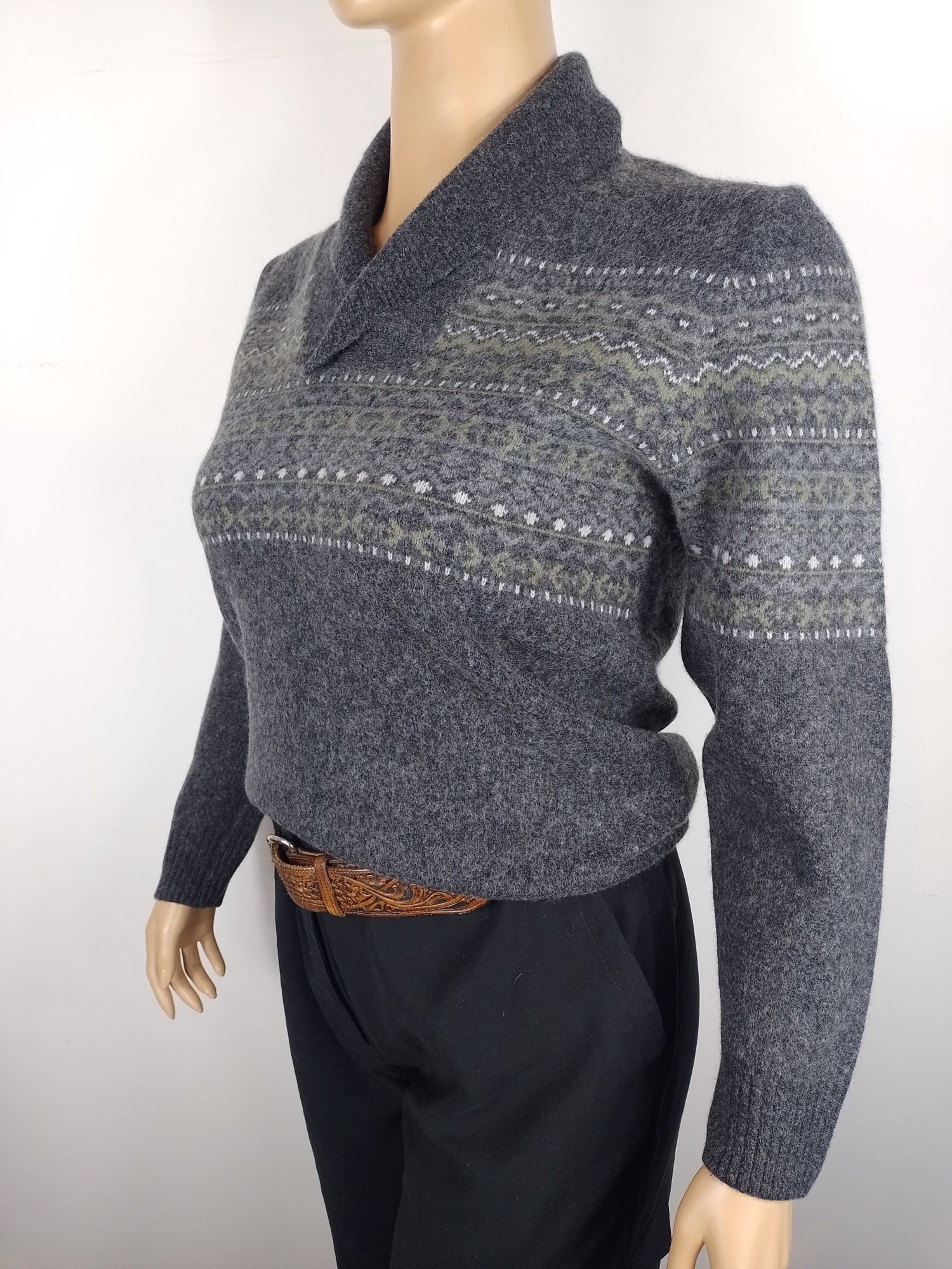 Sweter męski wełniany L