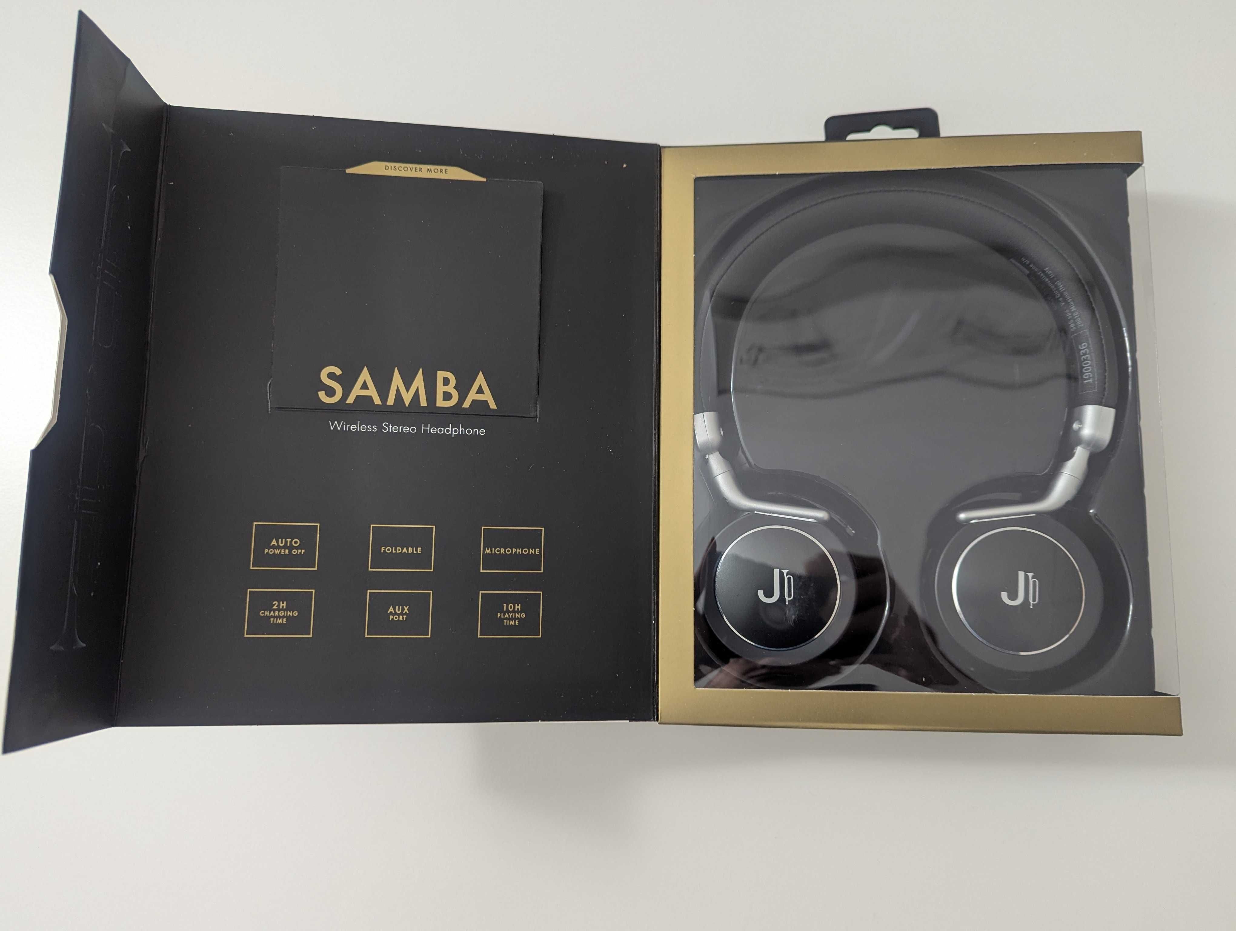 Słuchawki nauszne Bezprzewodowa Bluetooth JAZ Samba Czarne Nowe