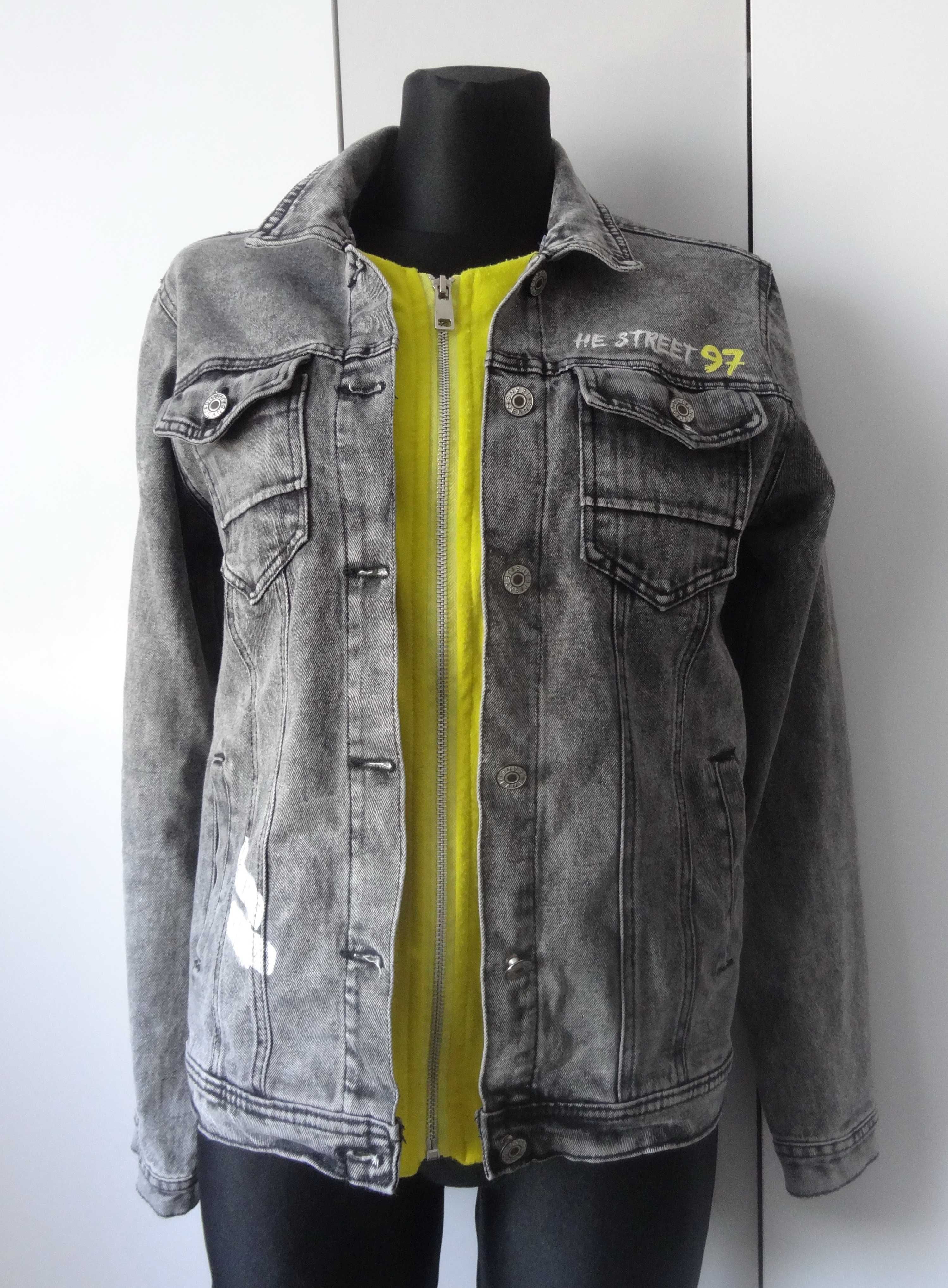 Młodzieżowa kurtka/bluza jeans Happy House rozm. 170/176 cm.
