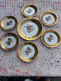 Przepiękne, unikatowe, porcelanowe talerze Wawel, PRL, Vintage