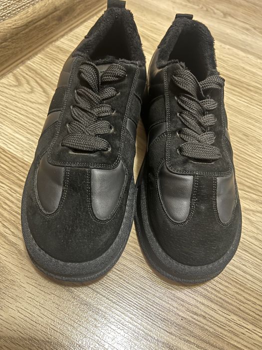 Теплі зимові кеди, кросівки, чорні, з мехом 39 розмір, 25 устілка