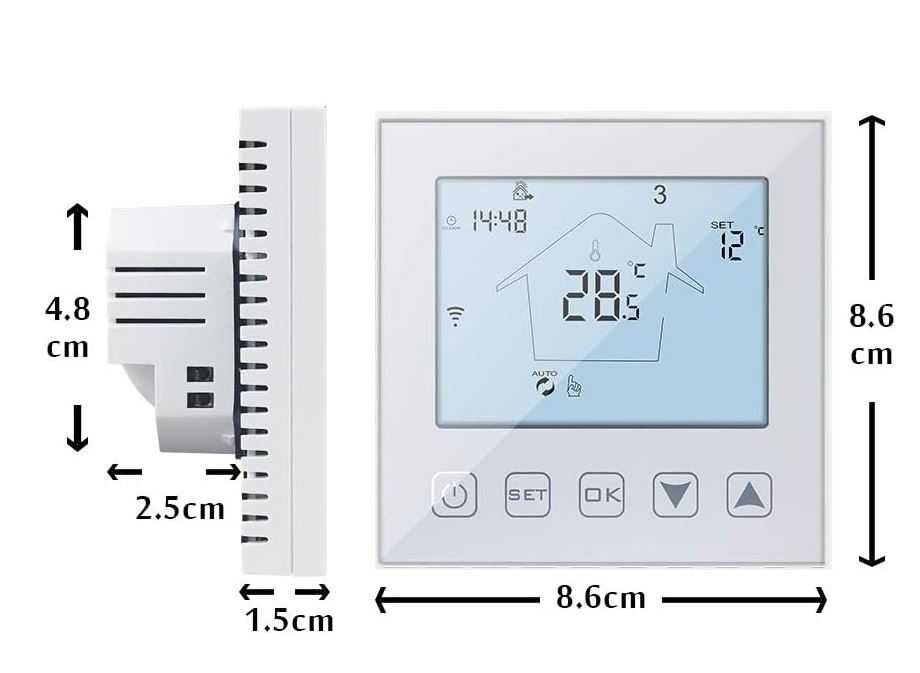 Termostat KETOTEK KTF0155B do wodnego ogrzewania podłogowego