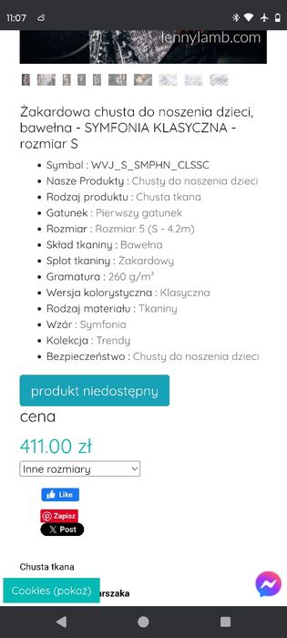 Chusta Symfonia Klasyczna Lenny Lamb