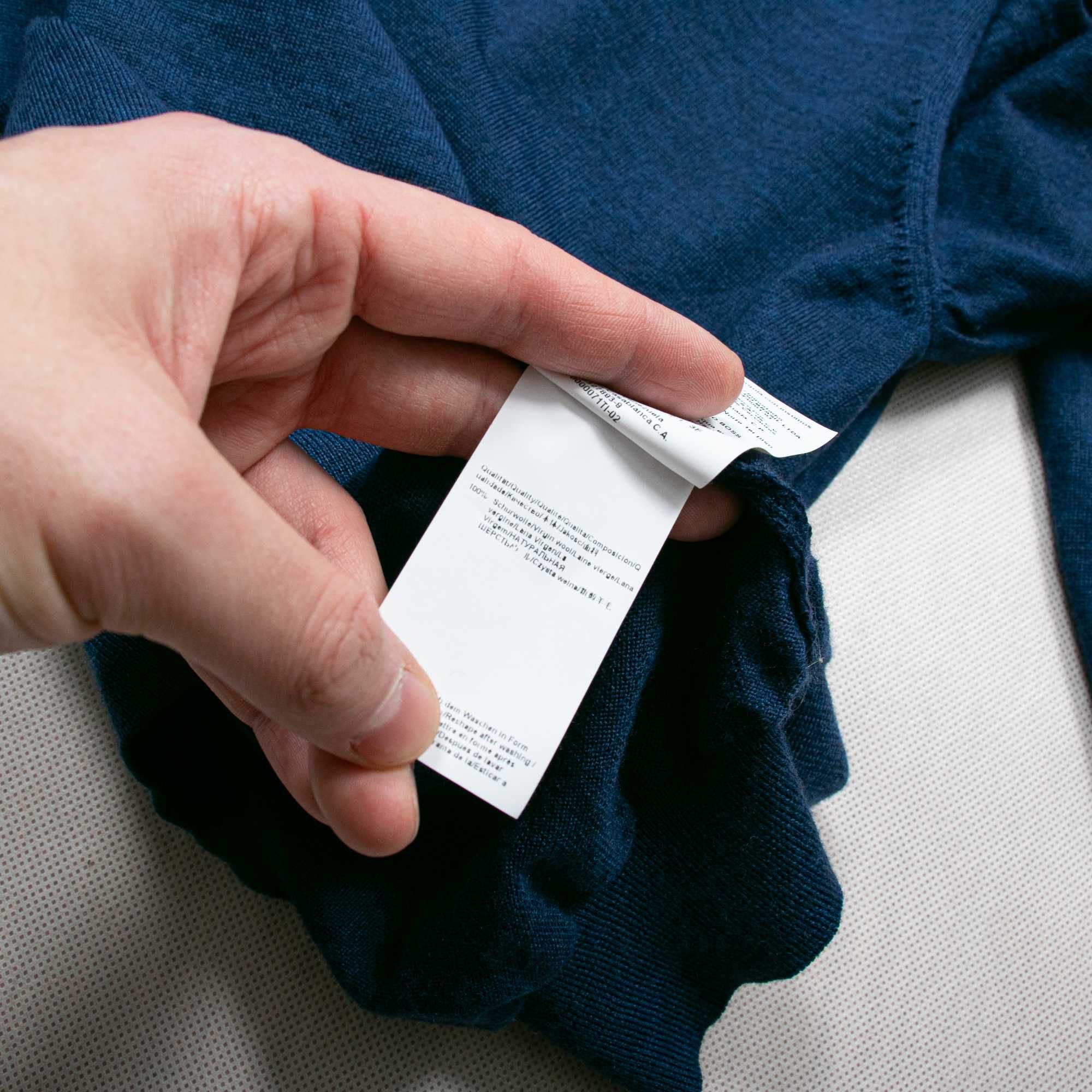 Hugo Boss Virgin Wool sweter wełniany M/L slim