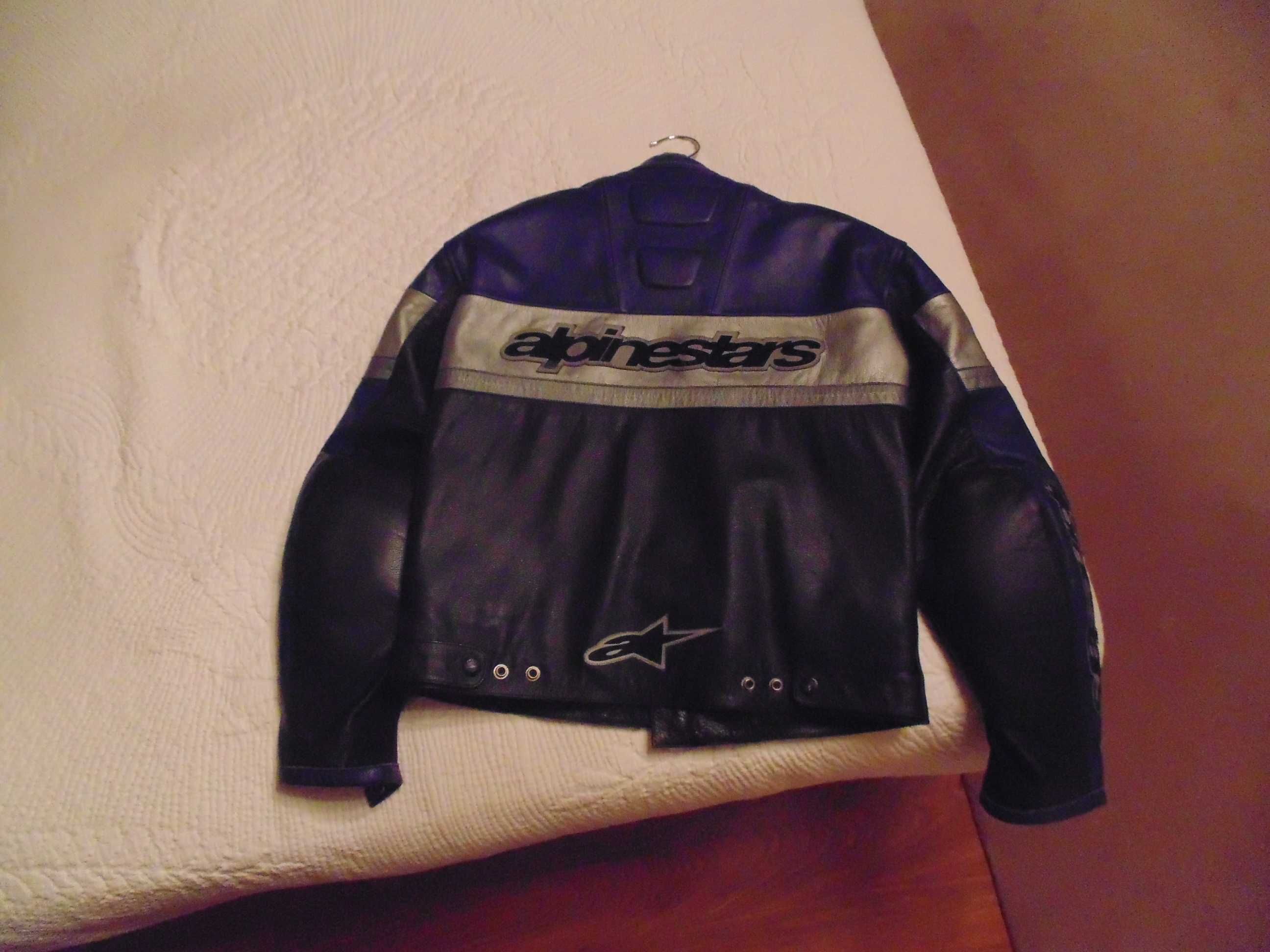 casaco blusao alpinestars pele motard