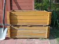 OKAZJA Donica drewniana 80x35x30 ogrodowa komplet 2 sztuki