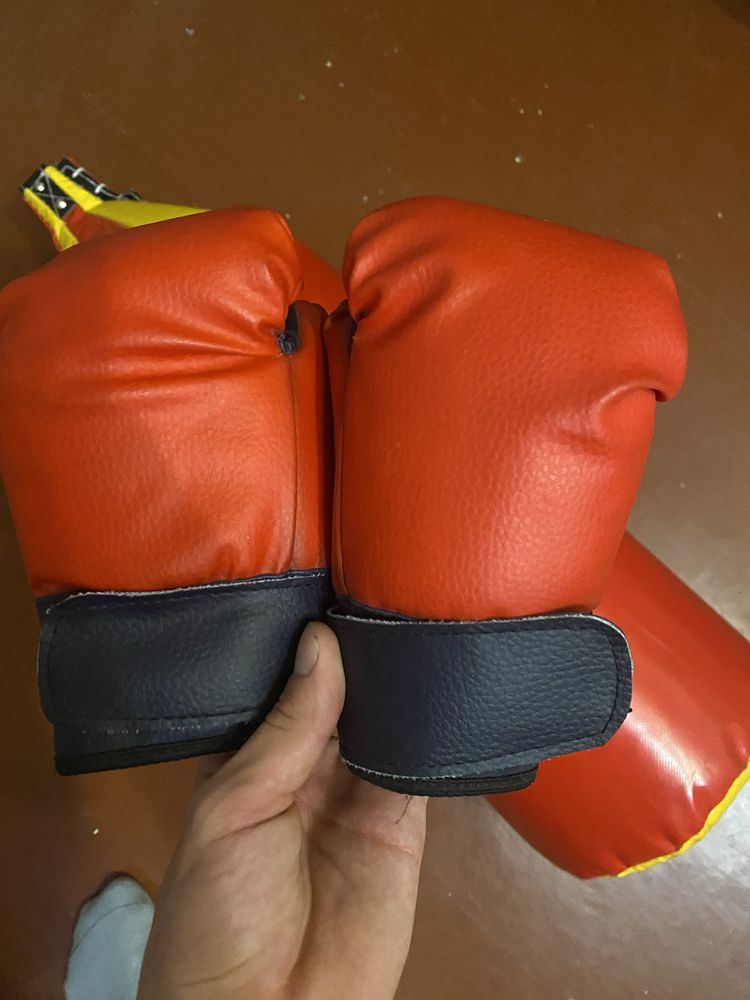 Детская груша Boxer с перчатками