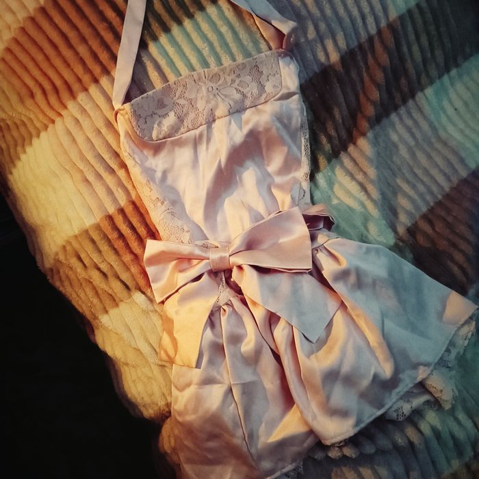 платье розовое, нежное с бантом