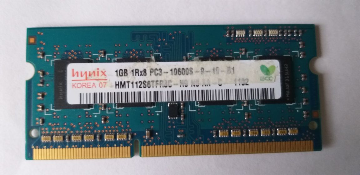Оперативная память DDR 3 1G PC3-1060S для ноутбука