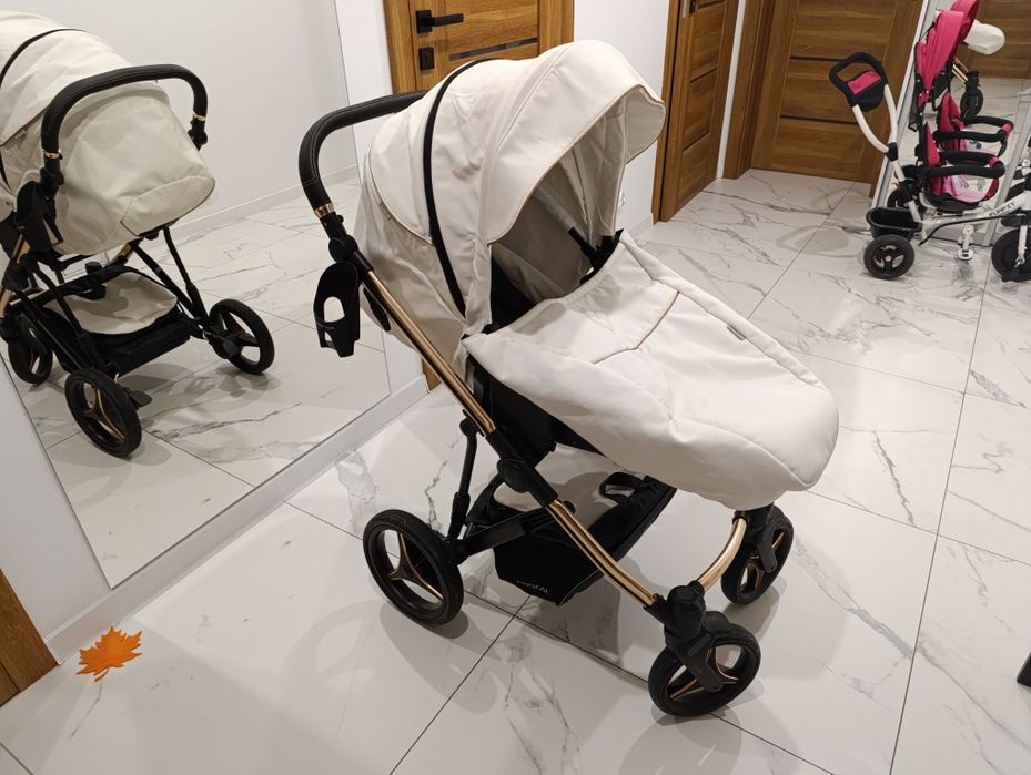 Bebetto Wózek 2w1 jak nowy piękny jasny