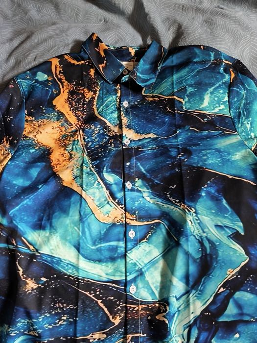 Camisas de verão, largas, de polyester