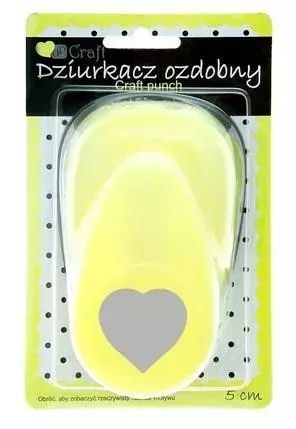 Dziurkacz ozdobny 5cm serce. Dalprint. Nowy Produkt