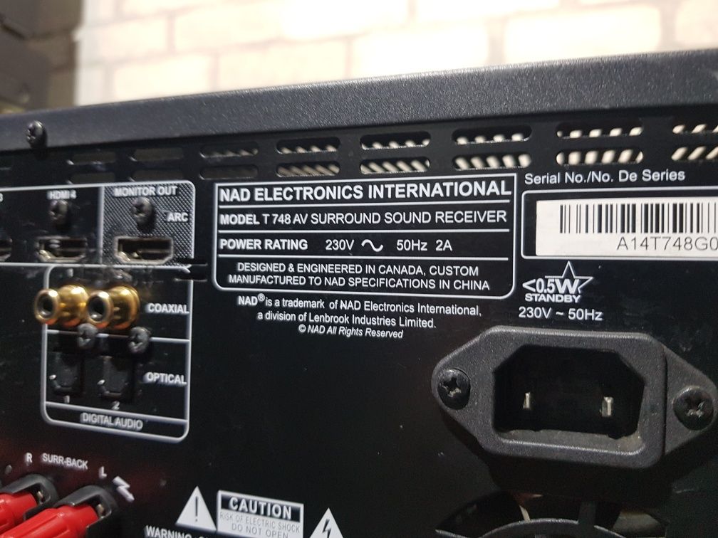 7.1AV ресивер/підсилювач NAD T748 HDMI 3D 2х80Вт б/у з Німеччини