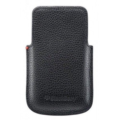 Leather Pocket Blackberry Q5 Black