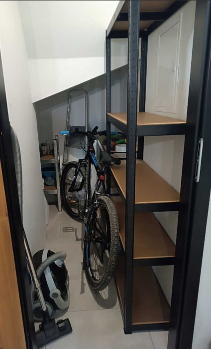 Metalowy REGAŁ MAGAZYNOWY Do Garażu Warsztatu Piwnicy CZARNY - NOWY