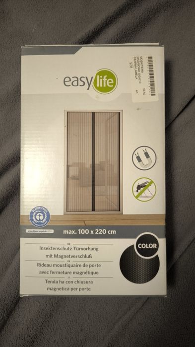 Nowa z metkami moskitiera 100x220 czarna na magnes